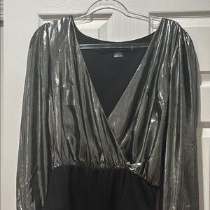 Metallic Silver Bodysuit